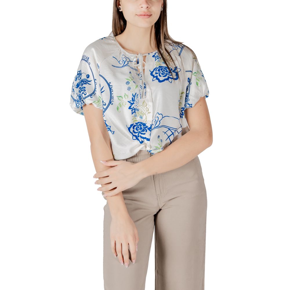 White Viscose Shortsleeve Shirt