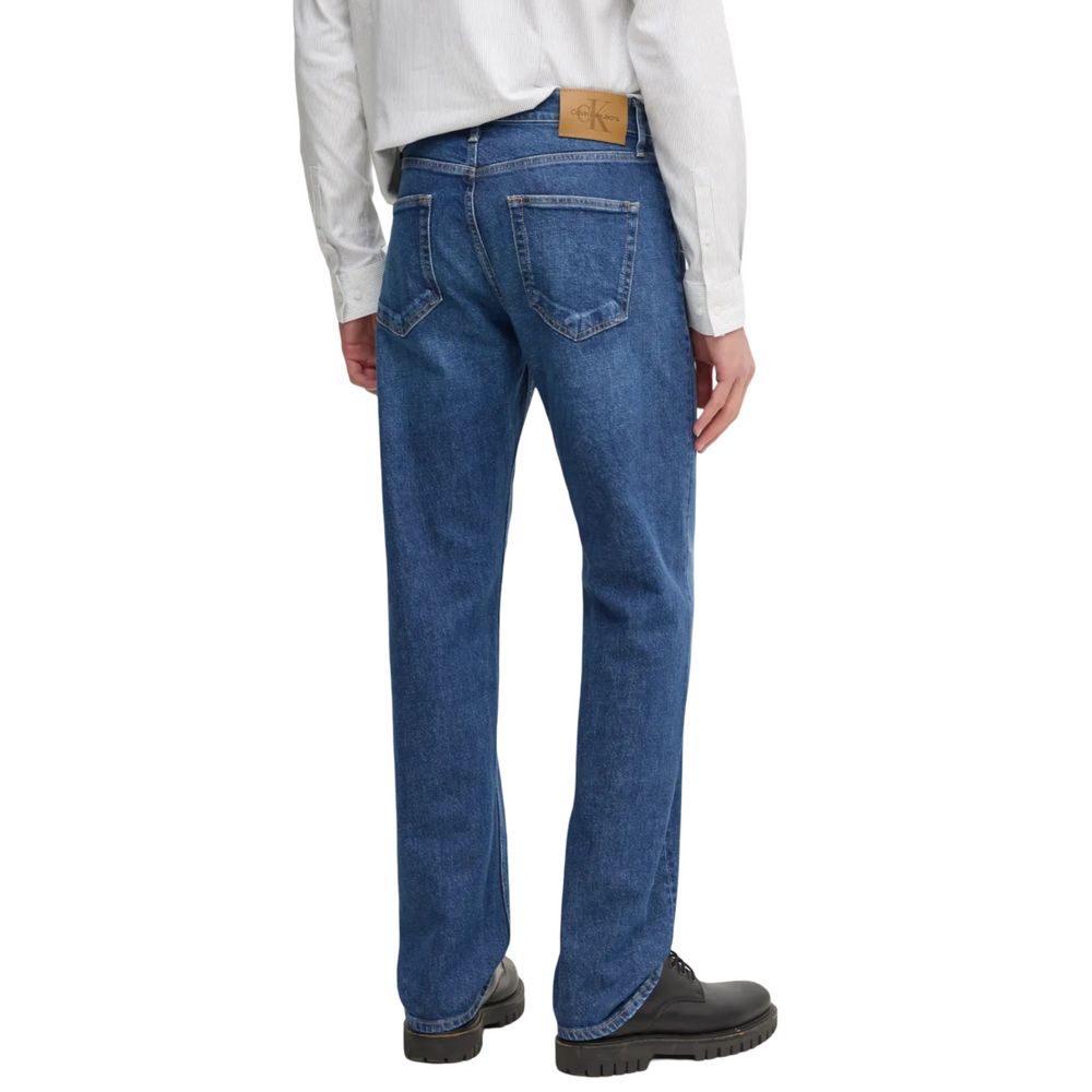 Blue Cotton Relaxed Fit Jean