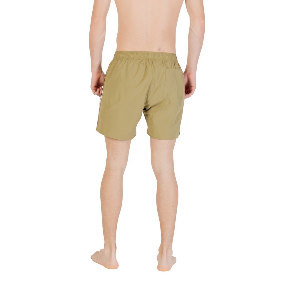 Green Polyester Swim Short