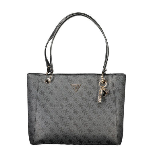 Black Polyethylene Women Handbag