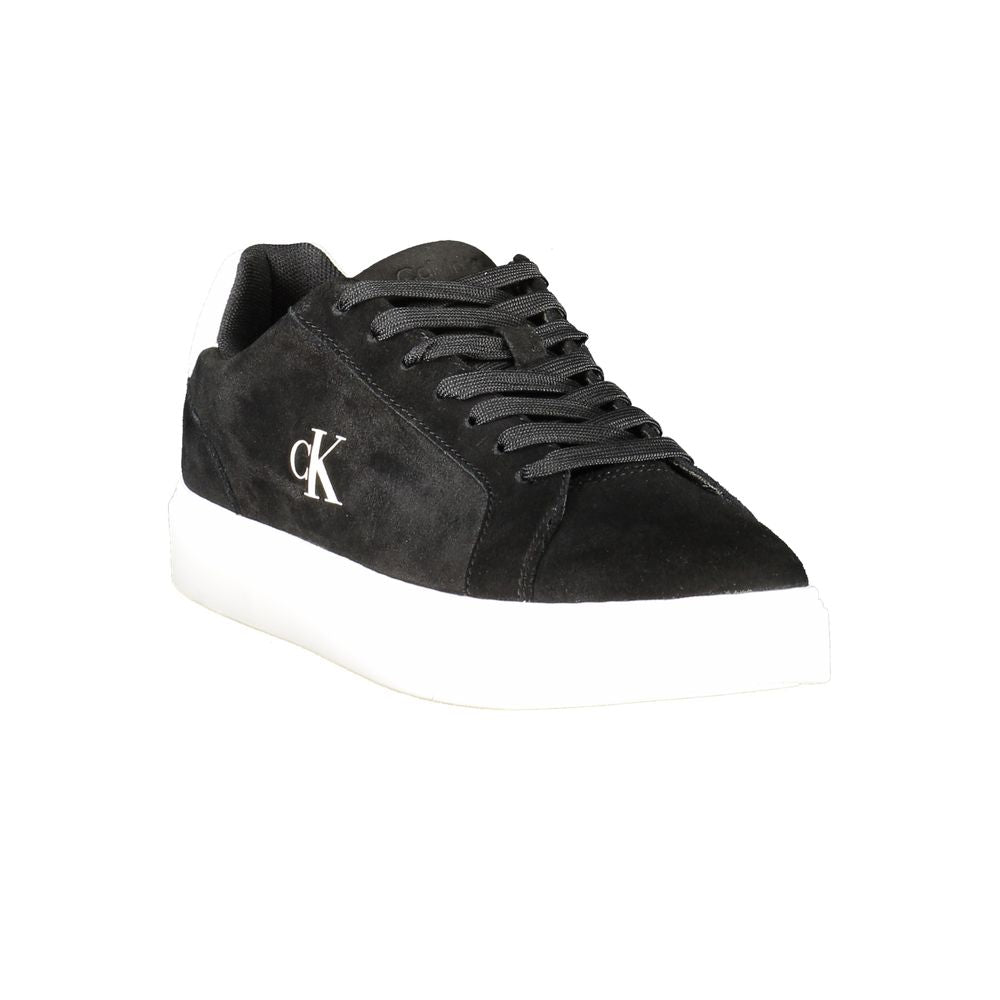 Black Leather Men Sneaker