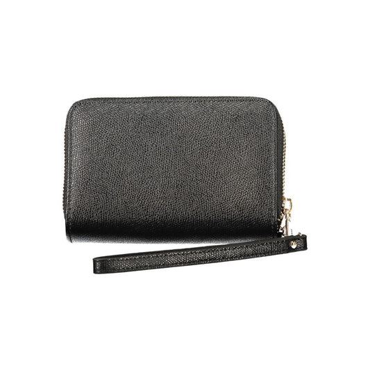 Black Polyurethane Women Wallet