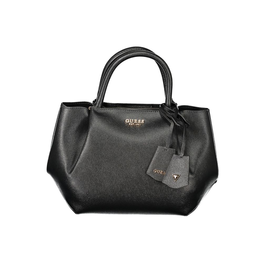 Black Polyethylene Women Handbag