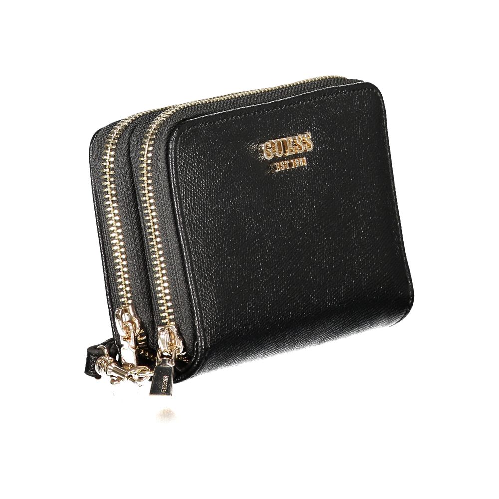 Black Polyurethane Women Wallet