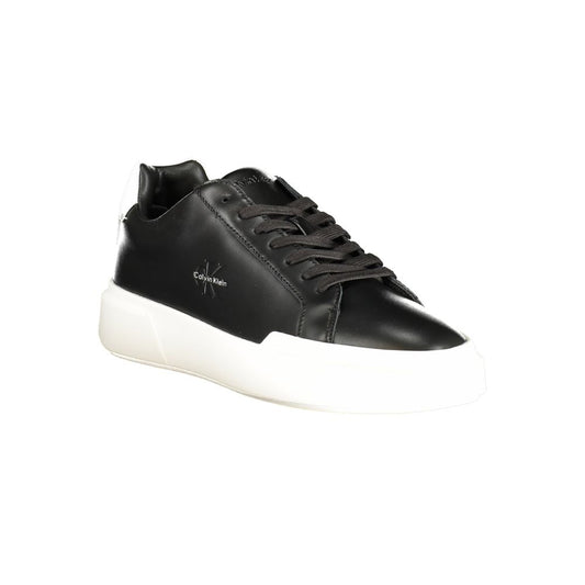 Black Leather Men Sneaker