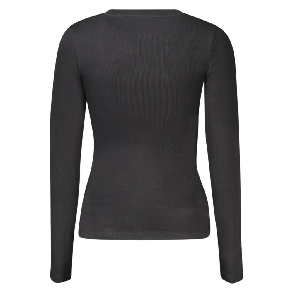 Black Cotton Women T-Shirt