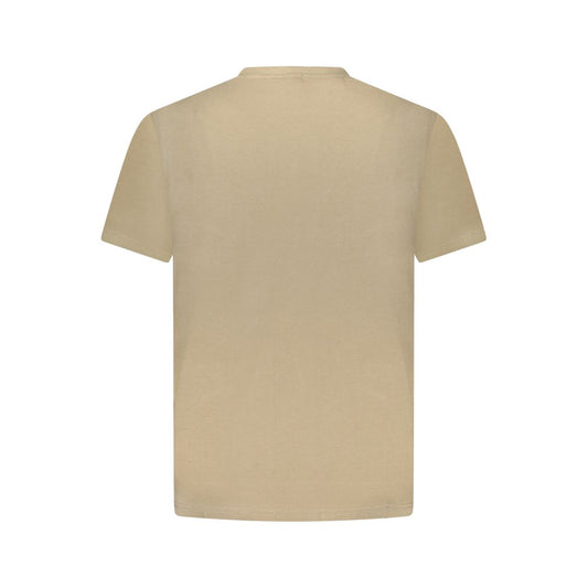 Brown Cotton Men T-Shirt