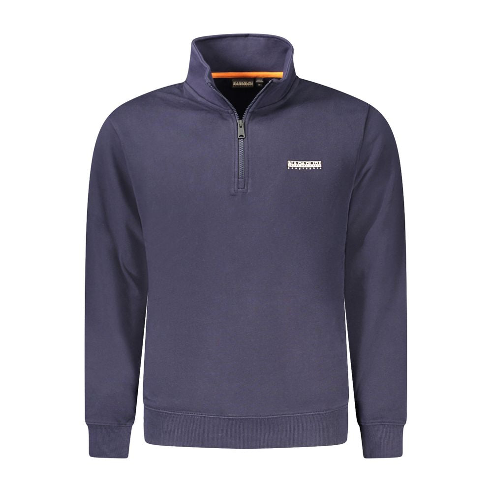 Blue Cotton Men Sweater