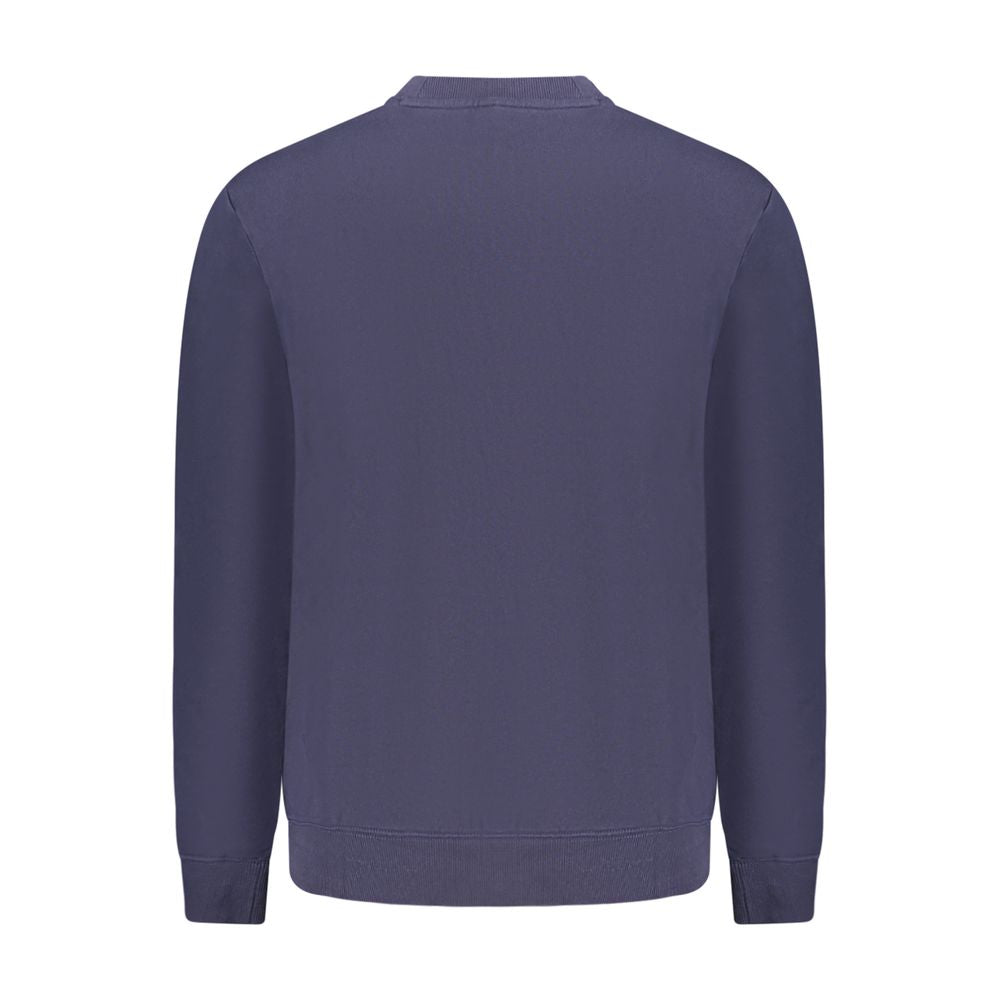 Blue Cotton Men Sweatshirt