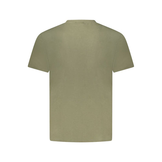 Green Cotton Men T-Shirt