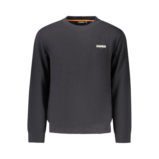 Black Cotton Men Sweater