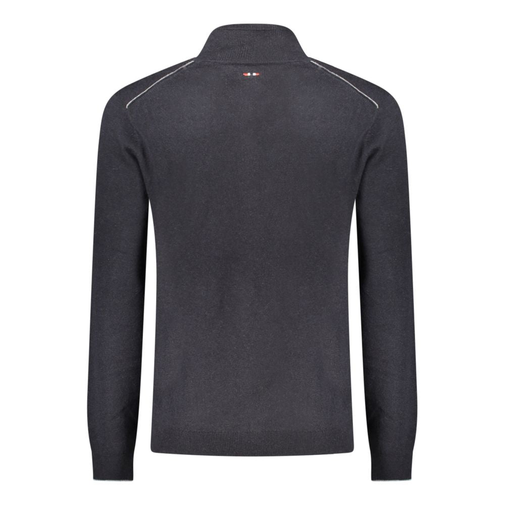 Black Wool Mens Sweater