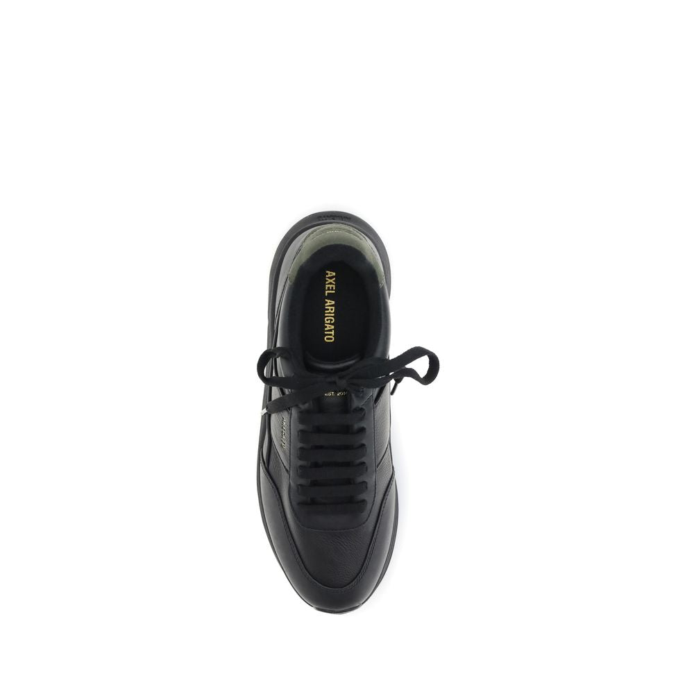 Black Leather Athletic Sneakers