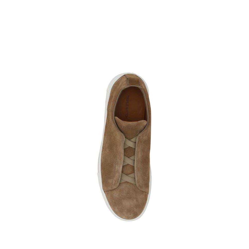 Brown Calf Leather Bos Taurus Low Top Sneakers