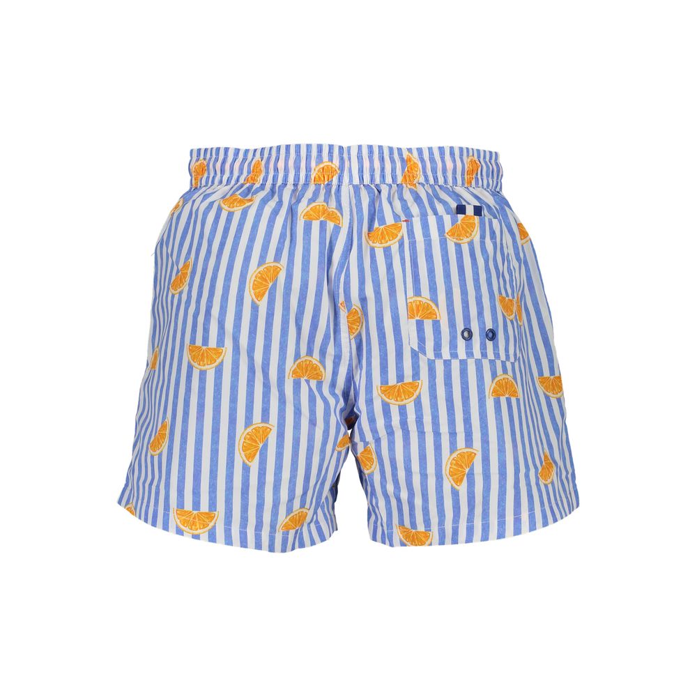 Blue Polyester Swimwear