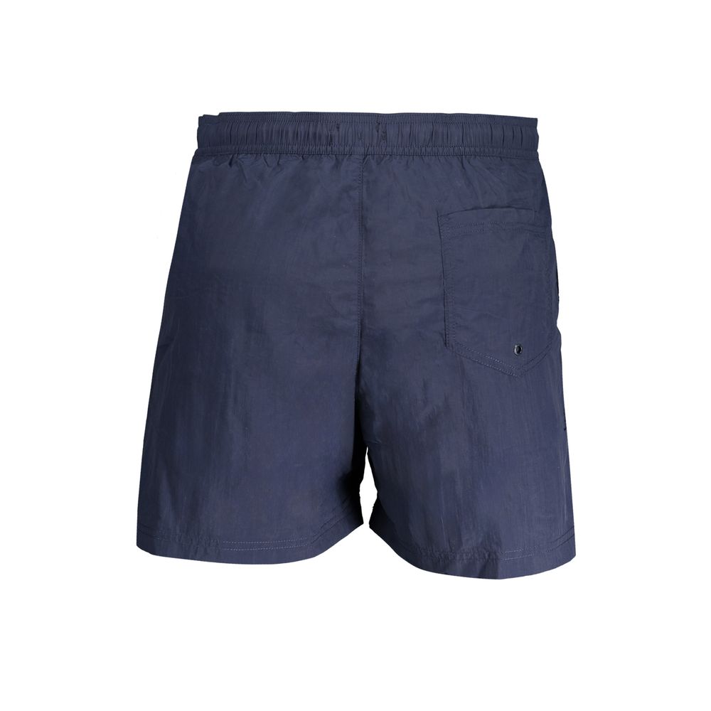 Blue Nylon Men's Swim Boxer