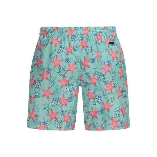 Blue Polyester Swimwear