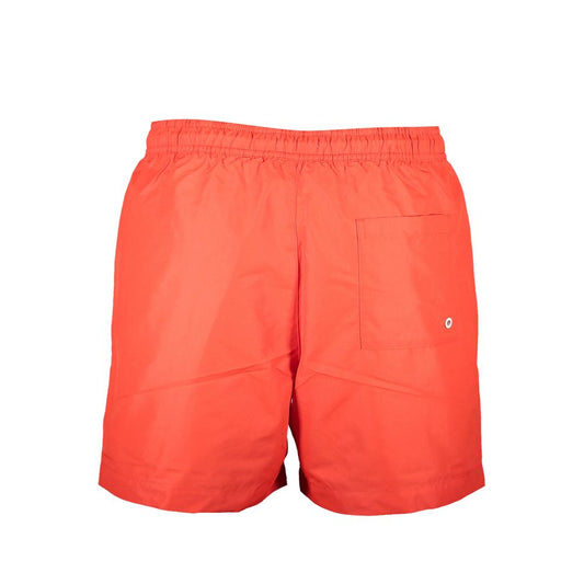 Red Recycled Polyester Men's Swim Boxer