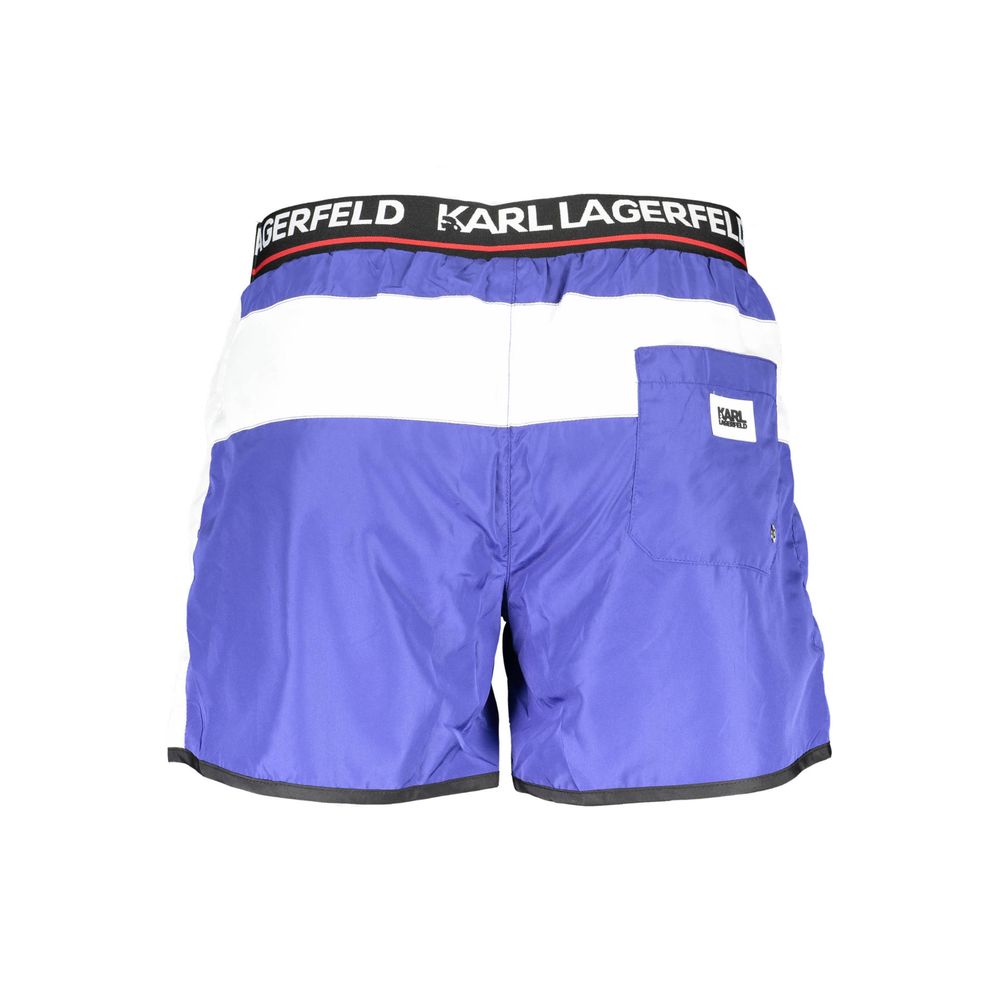 Blue Polyester Swimwear