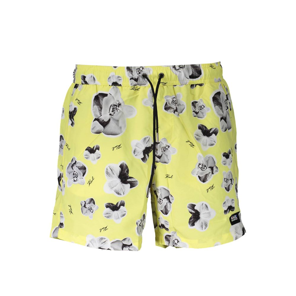Yellow Polyester Swimwear