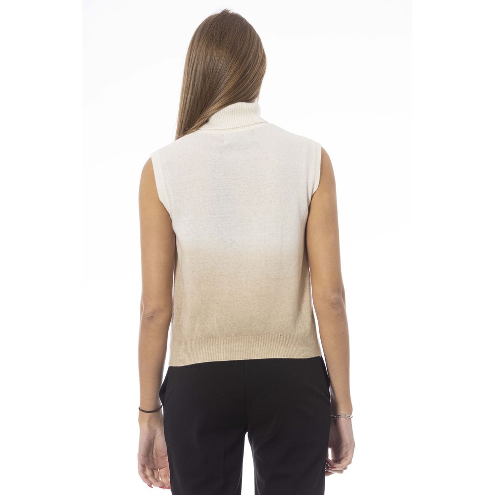 White Wool Women Sweater