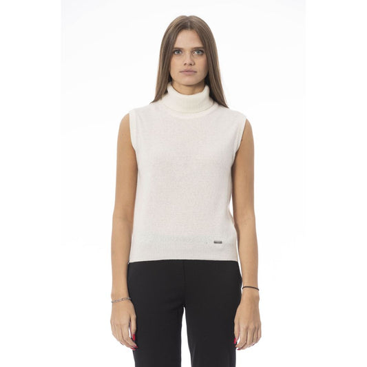 White Wool Women Sweater