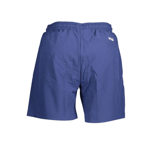 Blu Polyester Men's Swim Trunk