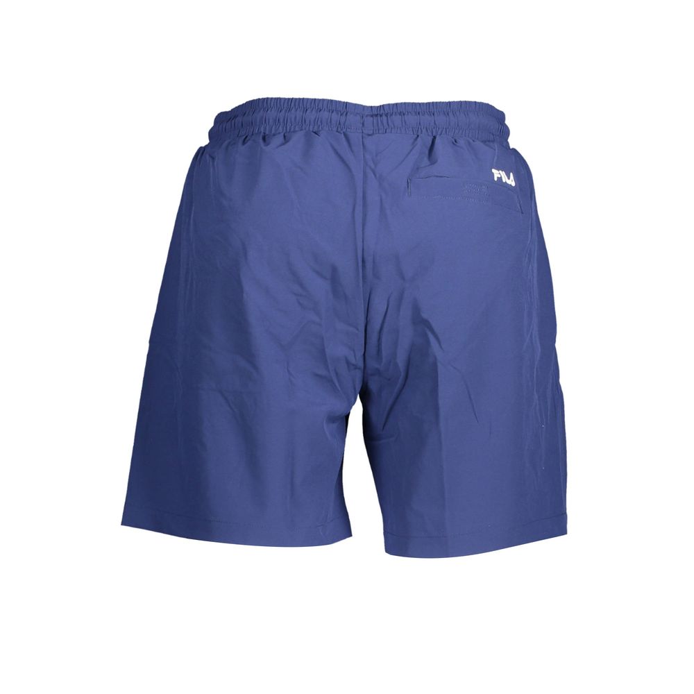 Blu Polyester Men's Swim Trunk