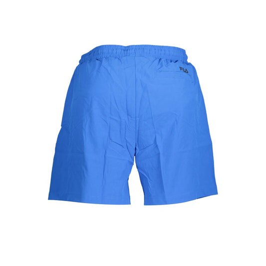 Blu Polyester Men's Swim Trunk