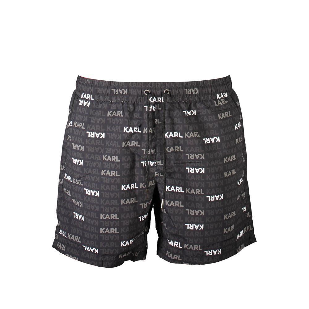 Black Polyester Swimwear