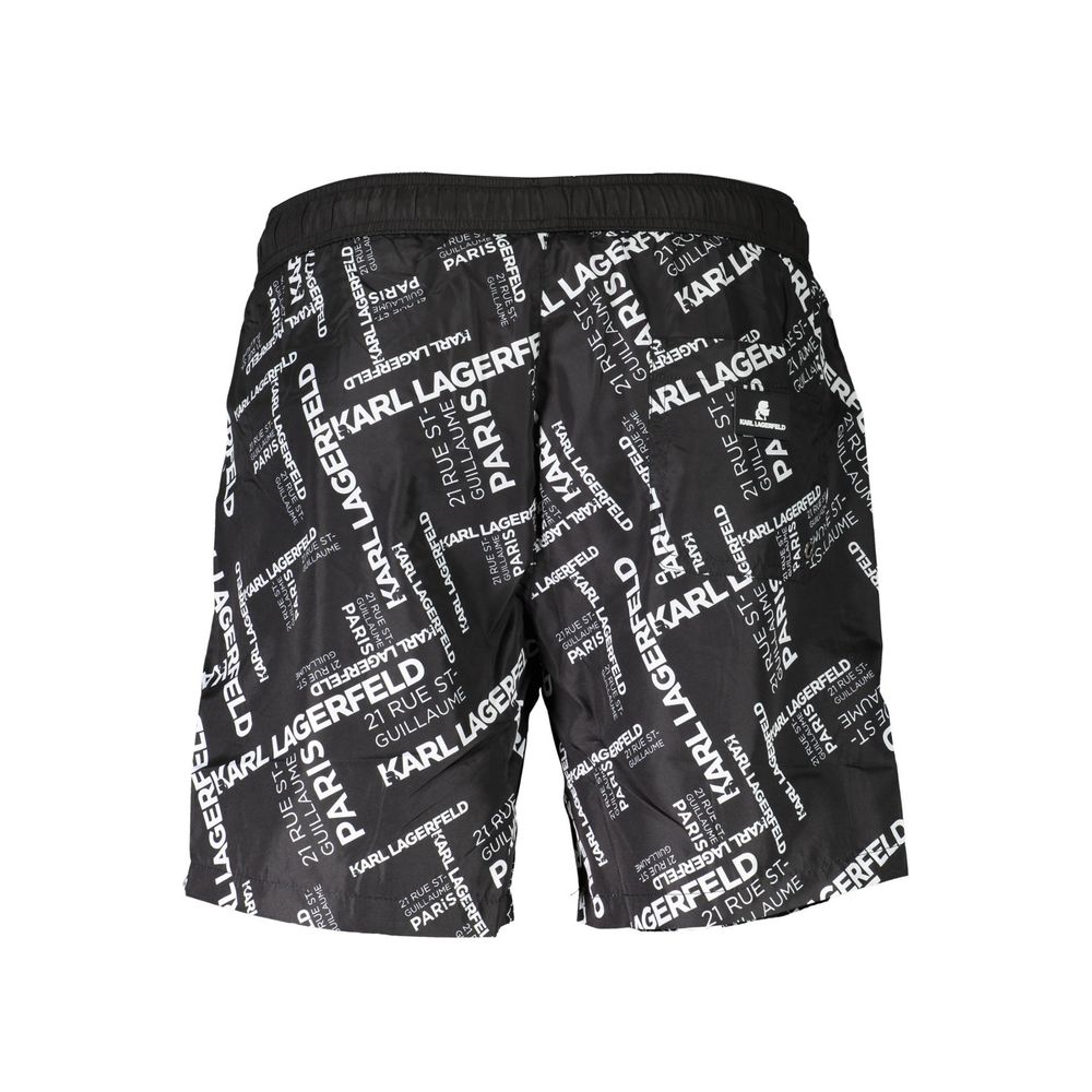 Black Polyester Swimwear
