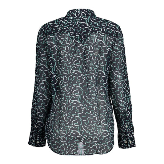 Blue Cotton Women Shirt