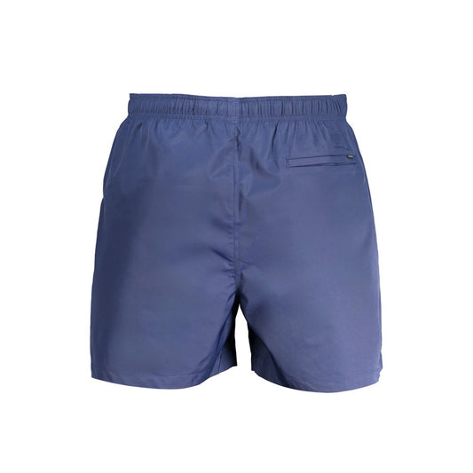 Blu Polyester Men Swim Trunk