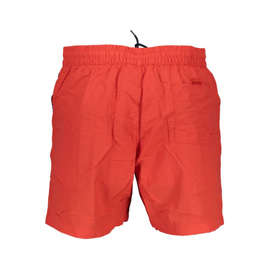 Rosso Poliamide Men Swim Boxer