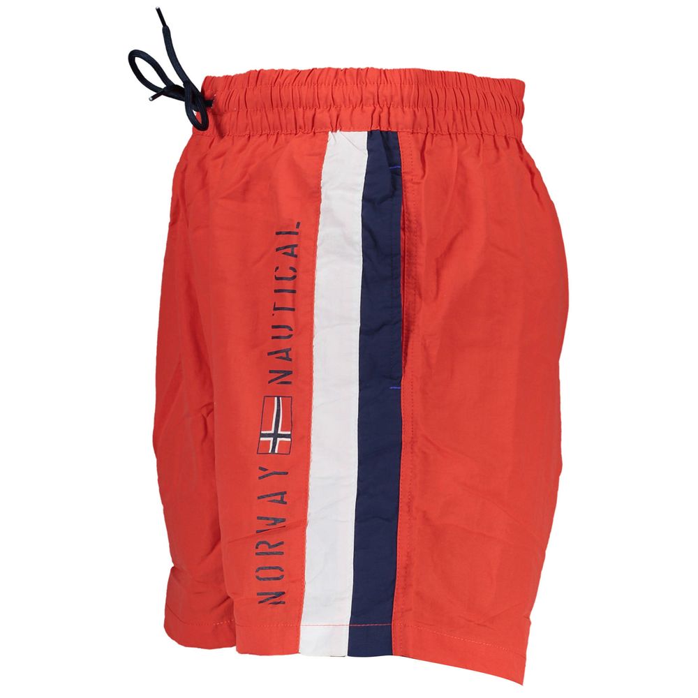 Rosso Poliamide Men Swim Boxer