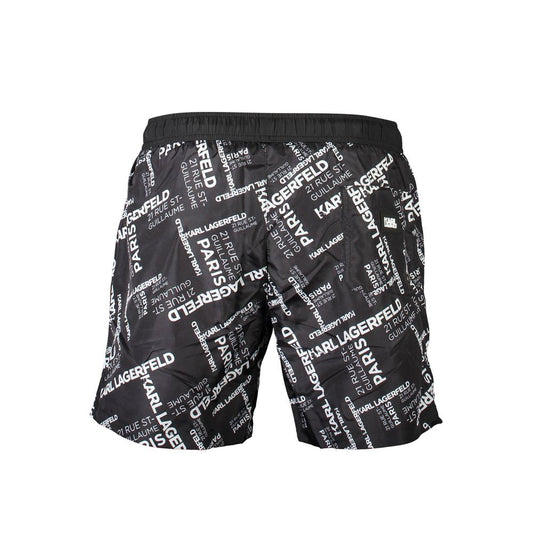 Black Polyester Swimwear