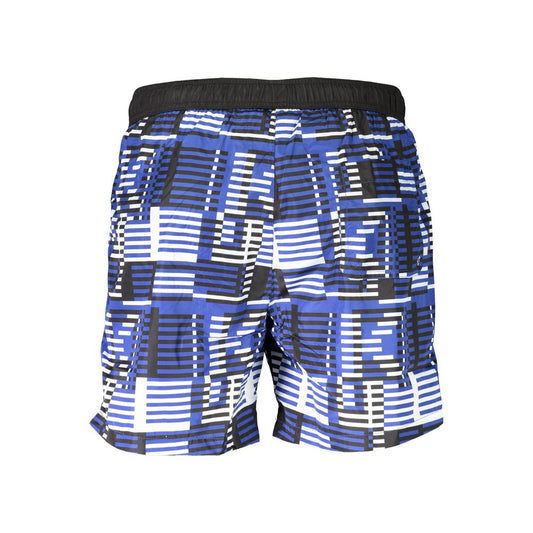 Blue Polyester Swimwear