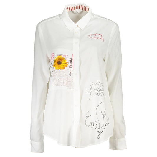 Bianco Viscosa Women Shirt