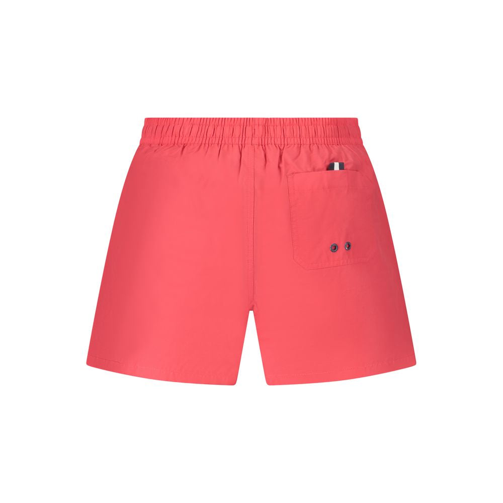 Red Nylon Men's Swim Boxer
