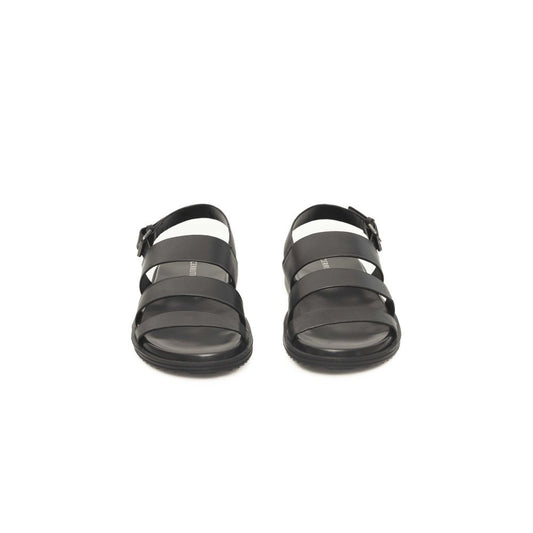 Black Leather Men Sandal