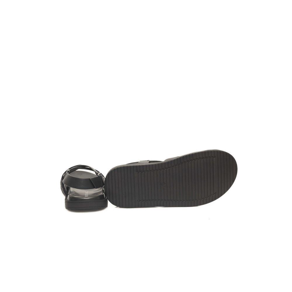 Black Cowhide Men Sandal