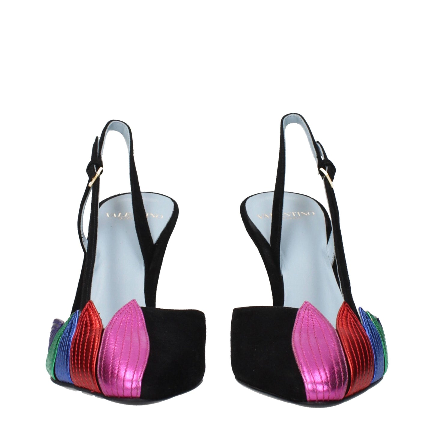 Black Leather High Heel Pumps