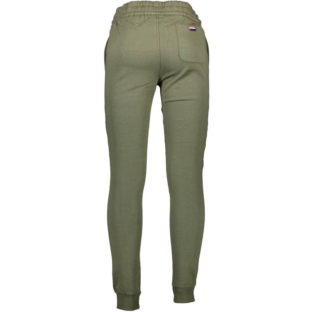 Green Cotton Men's Trouser