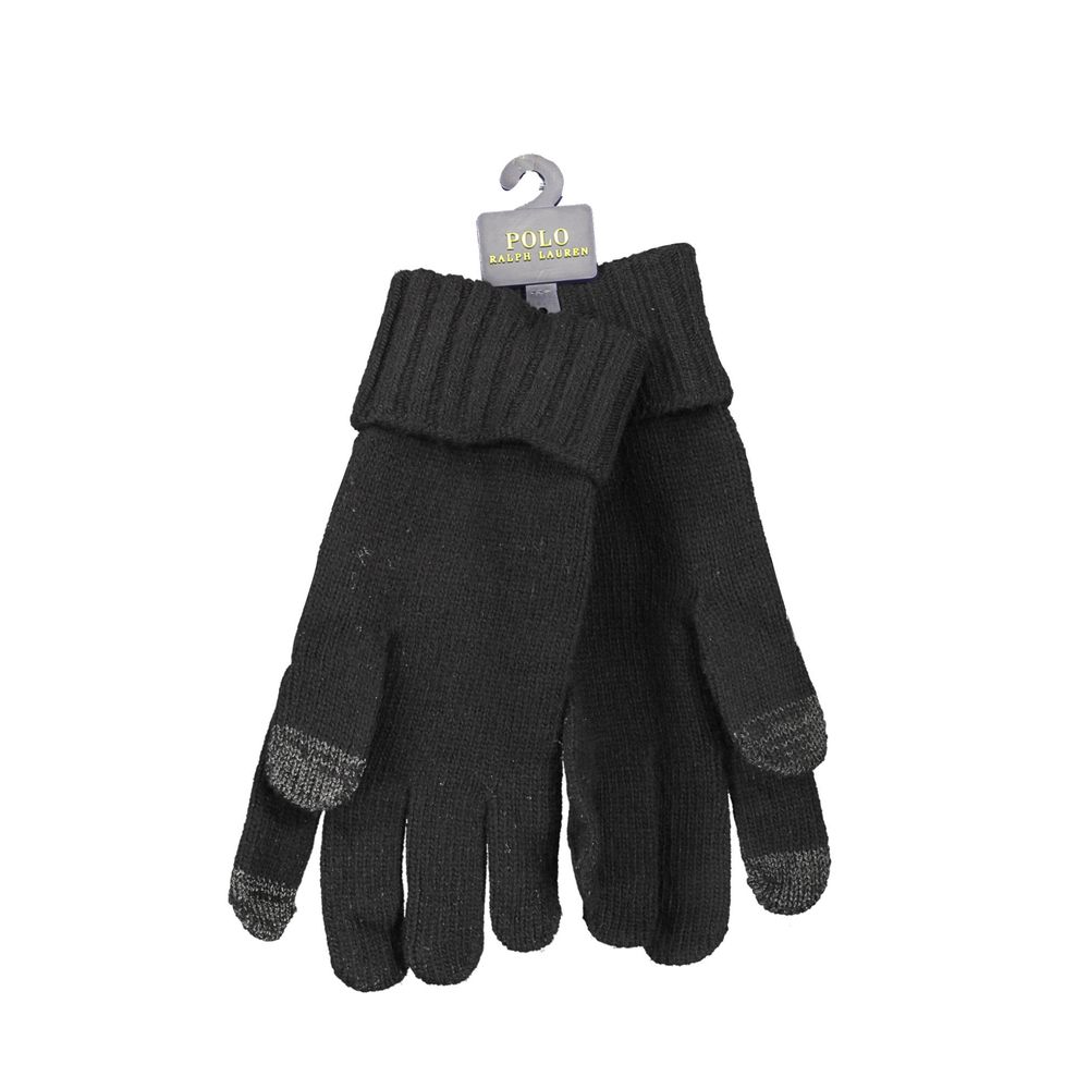 Black Wool Men's Glove