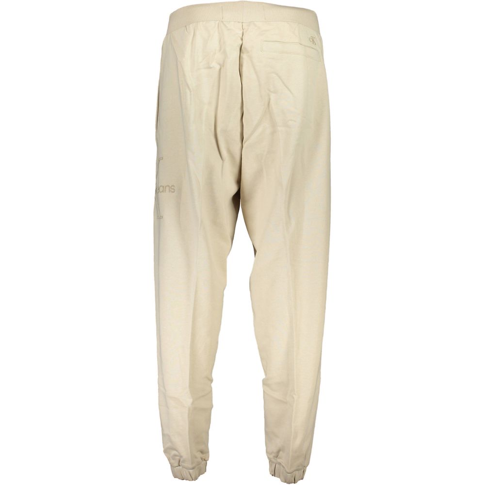 Beige Cotton Men's Sweatpant