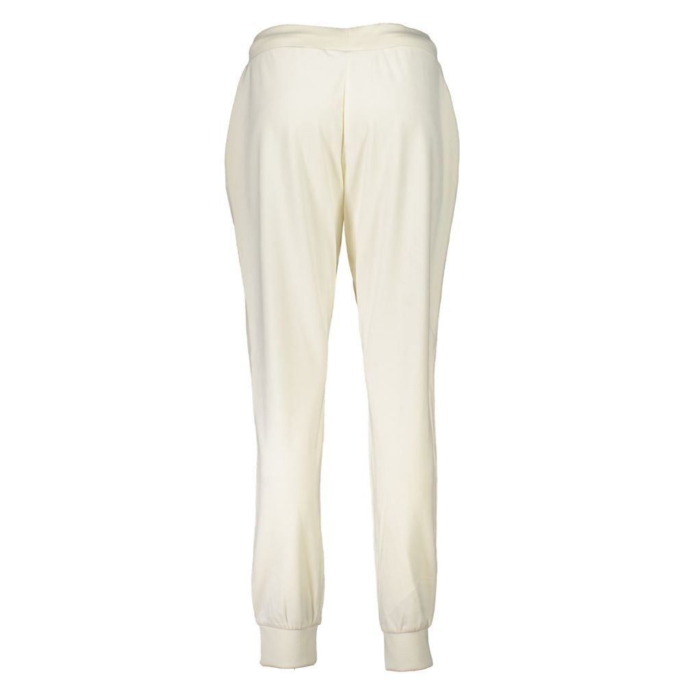 White Polyester Women's Track Pant