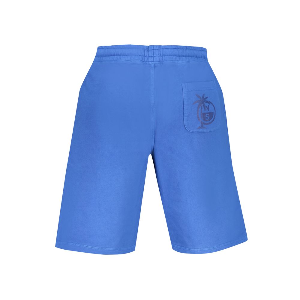 Blue Cotton Men's Sweatpants