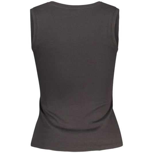 Black Cotton Women Tank Top