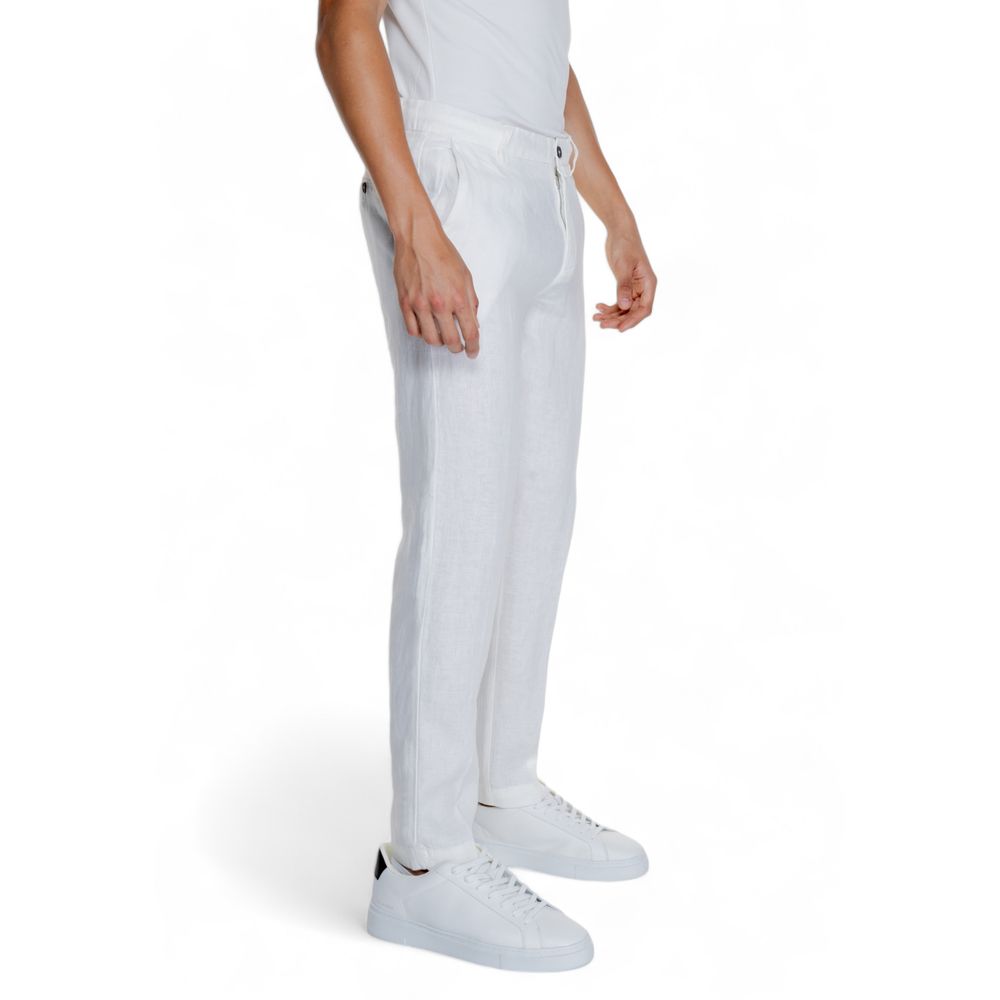 White Linen Casual Pants