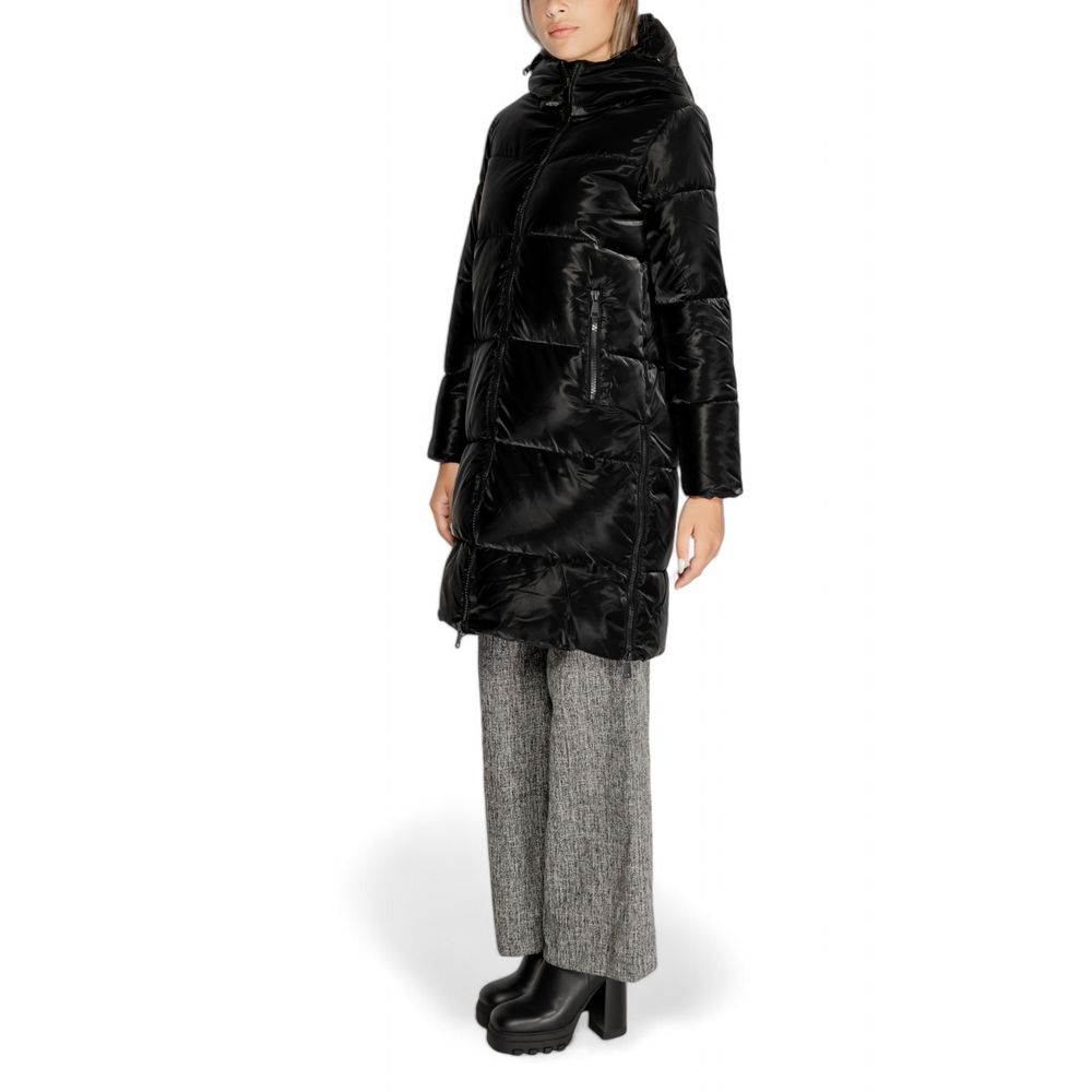 Black Polyester Jackets & Coat